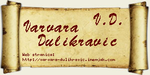 Varvara Dulikravić vizit kartica
